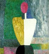 Kazimir Malevich half figure with a  pink face Germany oil painting artist